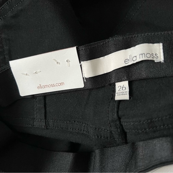 🆕 Ella Moss Anthropologie Pull on Flare Jeans Junior Black - Picture 6 of 13